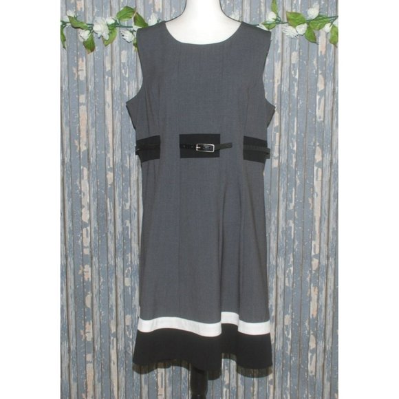 Calvin Klein Dresses Calvin Klein Career Dress Gray Size 6 Belt